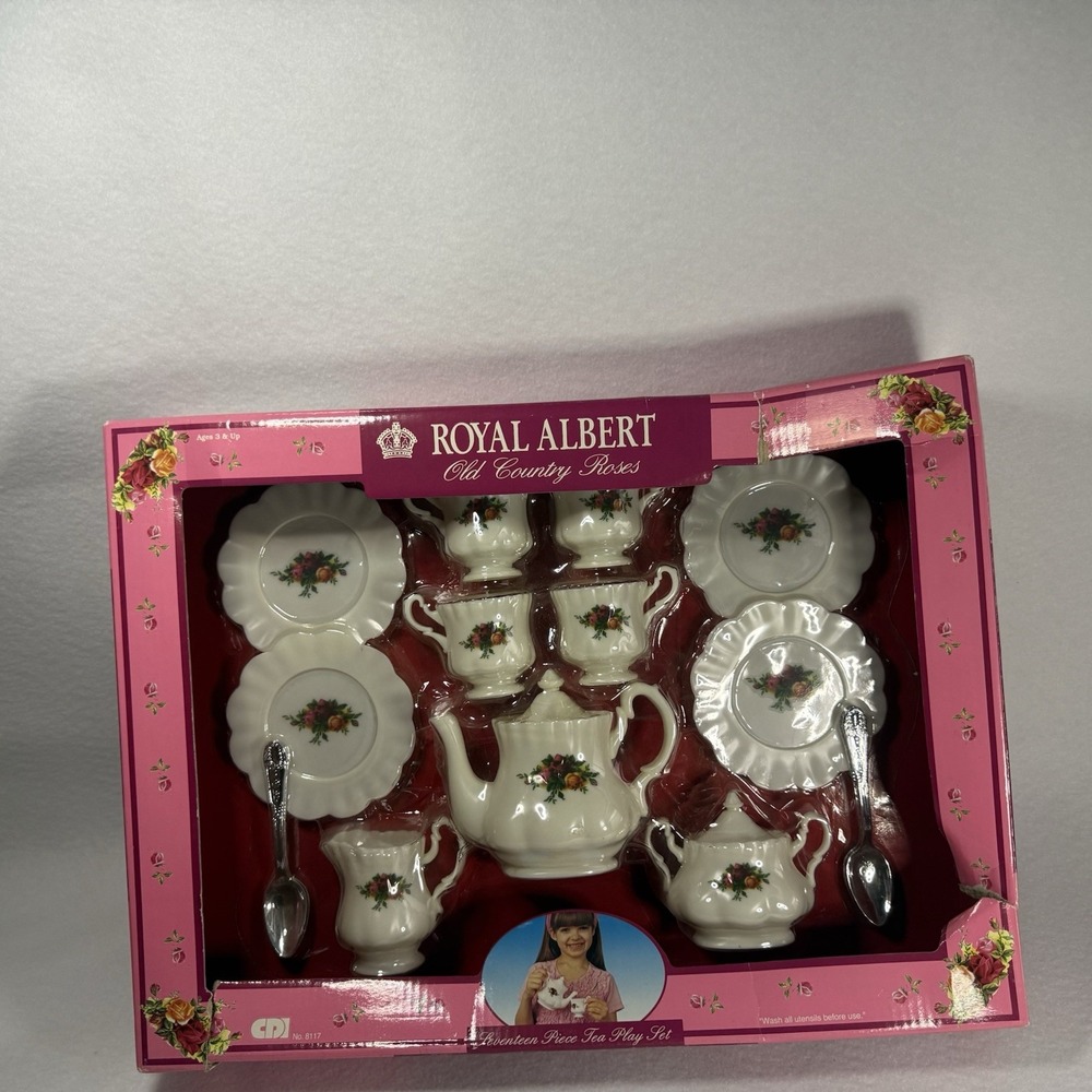 Royal Doulton Plastic Old Country Roses Tea Set 17 Piece 1997 NIB